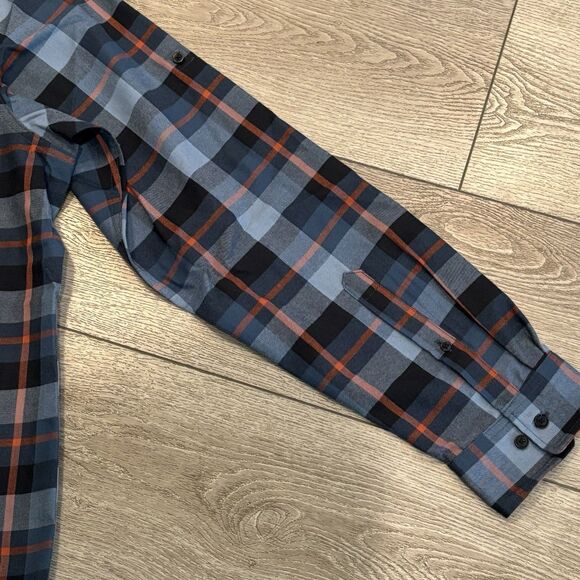 Fjallraven Fjallglim Flannel Shirt Mens XL Blue Plaid Long Sleeve Button Down - Picture 9 of 9